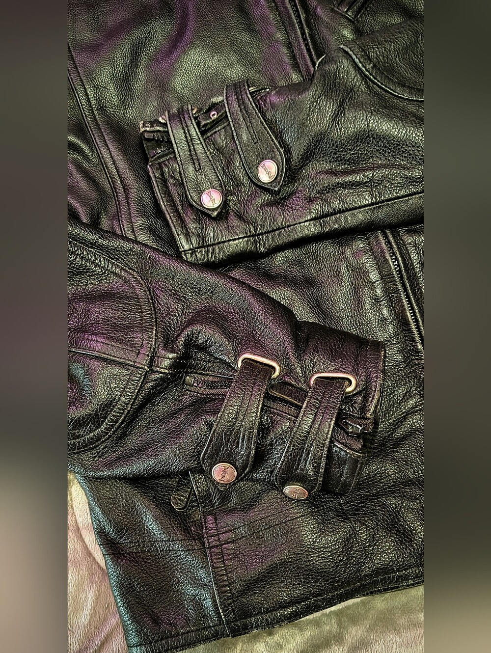 VINTAGE** (2010 Early Edition) "Street & Steel" genuine leather riding jacket .. - Picture 11 of 15